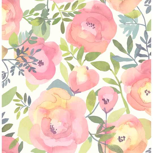 NuWallpaper Peachy Keen Pink Peel & Stick Wallpaper